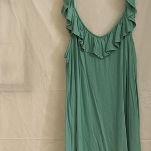 Mint Green Ruffle Tank Top